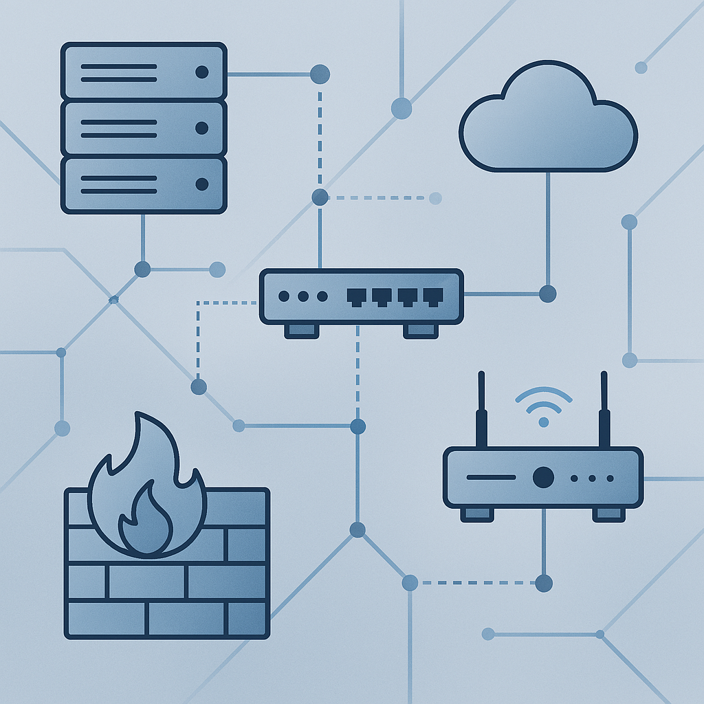Network infrastructure illustration